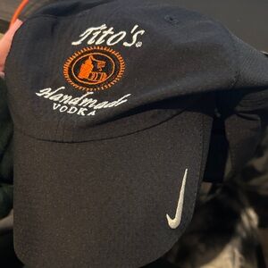 Nike Black Cap with Tito's Vodka Embroidery